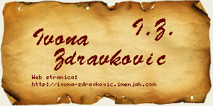 Ivona Zdravković vizit kartica